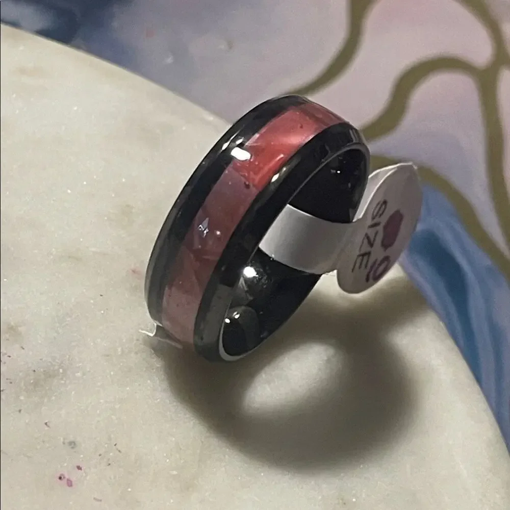 Men’s wedding band style ring stainless steel size 10
